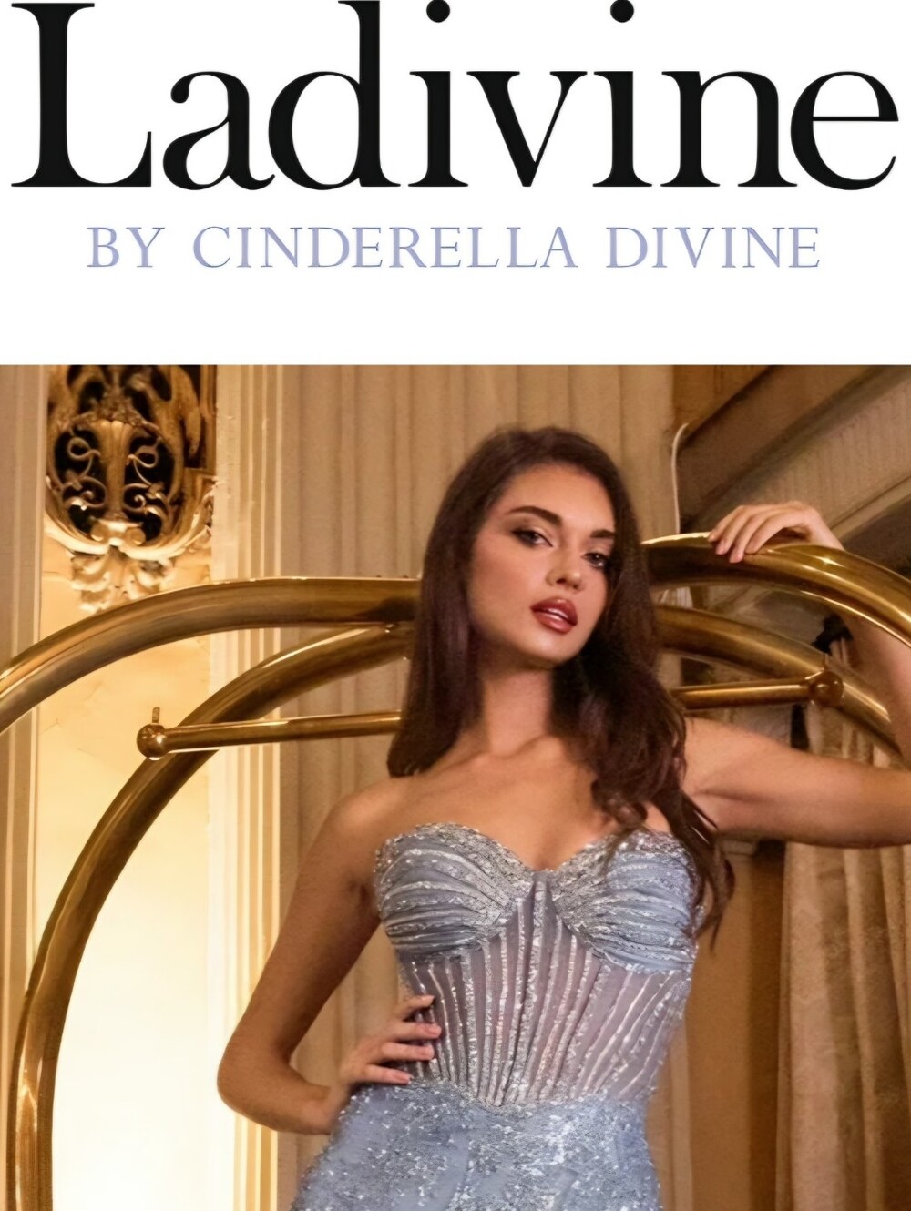 Size 2 Ladivine CD847 Beaded Embroidered Dress